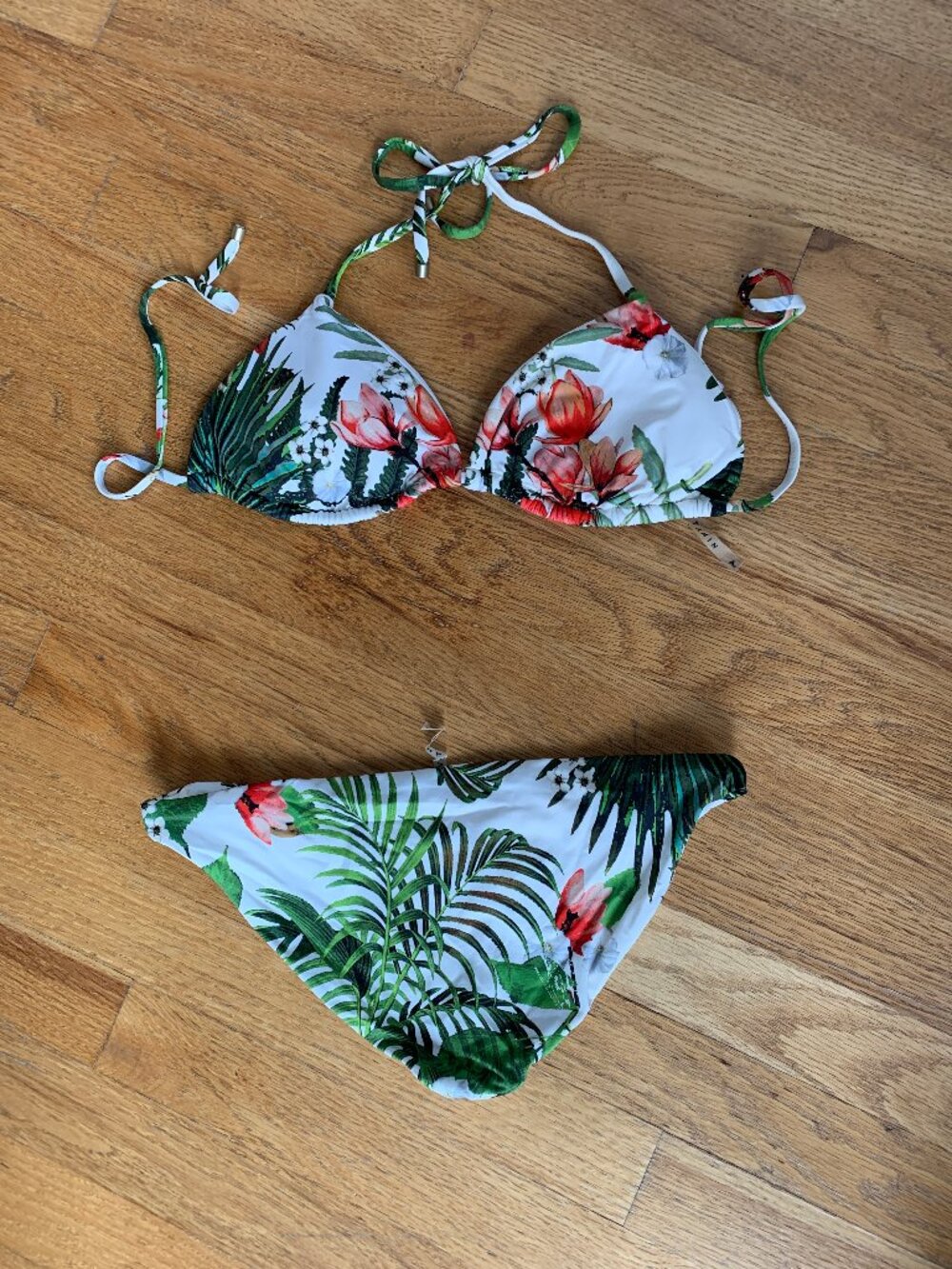 EUC S / M Vitamin A Bikini Tropical Pattern